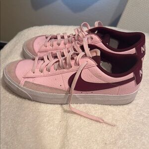 Nike Women's Blush and Burgundy Sneakers